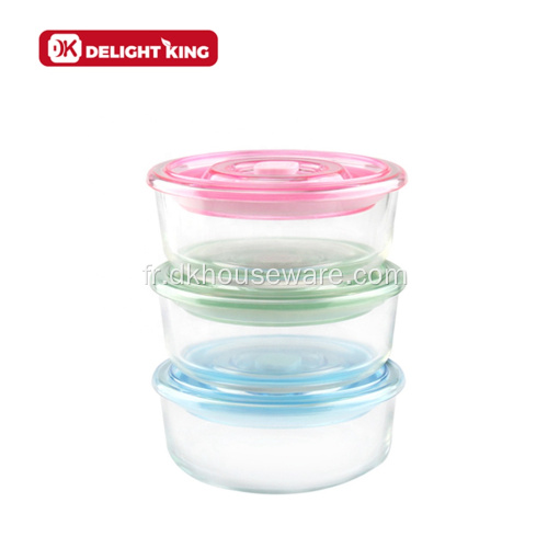 Mini contenant en verre de rangement pour bébé avec couvercle sans BPA